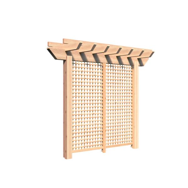 Rough Cut Cedar Monterrey Pergola with Lattice