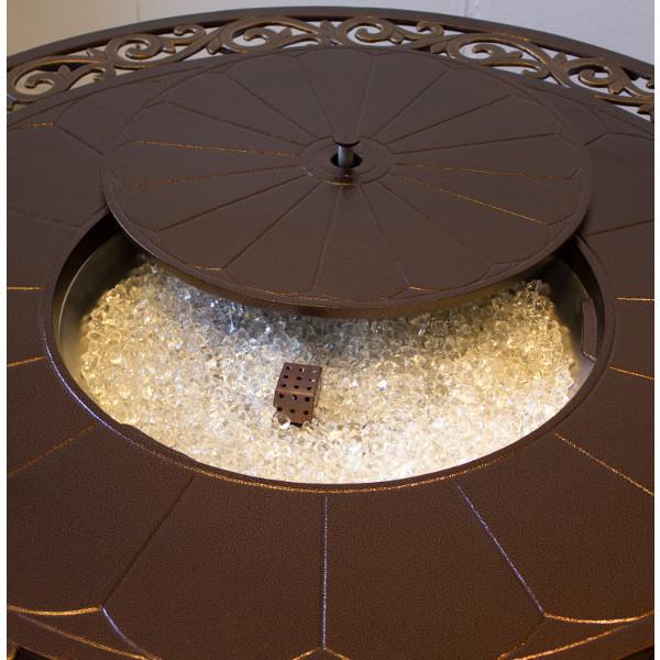 Round Cast Aluminum Decorative Fire Pit In Bronze Fire Pits