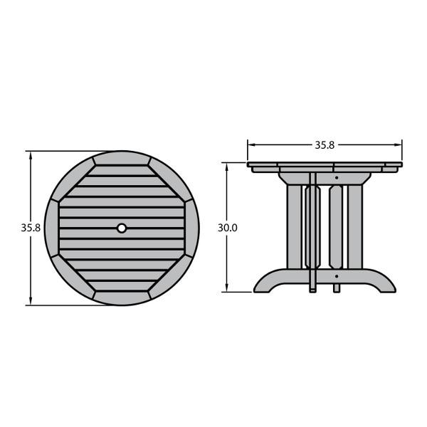 Round Diameter Outdoor Dining Table Dining Table
