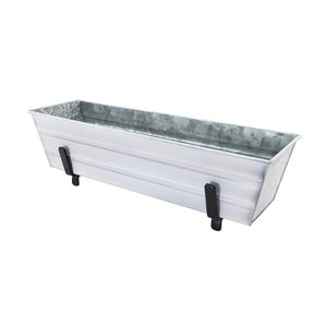 Small Flower Box With Railing Brackets Flower Box Brackets 2 x 4 inch / White