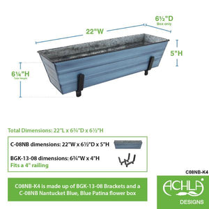 Small Flower Box With Railing Brackets Flower Box Brackets