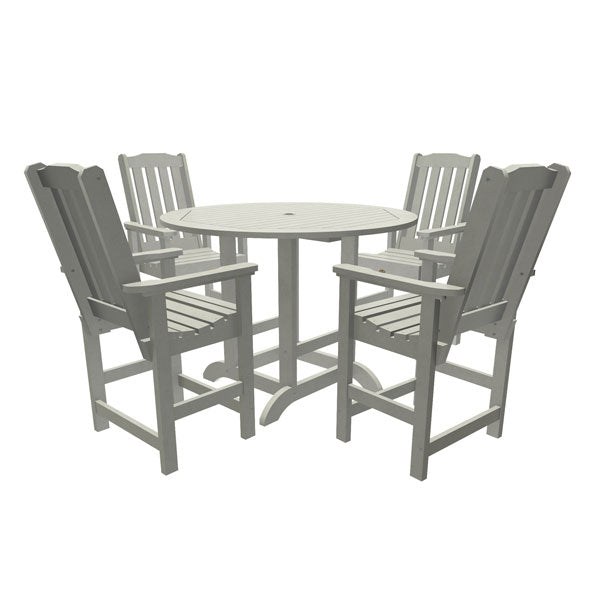 Springville 5pc Round Counter Dining Set Dining Set Coastal Teak