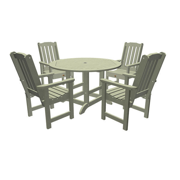 Springville 5pc Round Dining Set Dining Set Eucalyptus