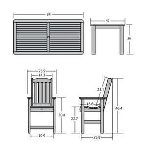 Springville 7pc 42x84 Counter Dining Set Dining Set