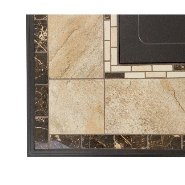 Square Marble Tile Top Fire Pit Fire Pits