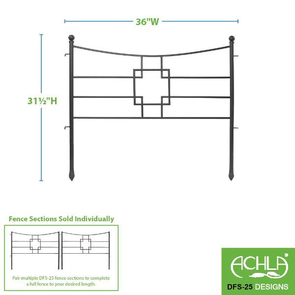 Square-on-Squares Fence Section Pack of 4 Fence Section