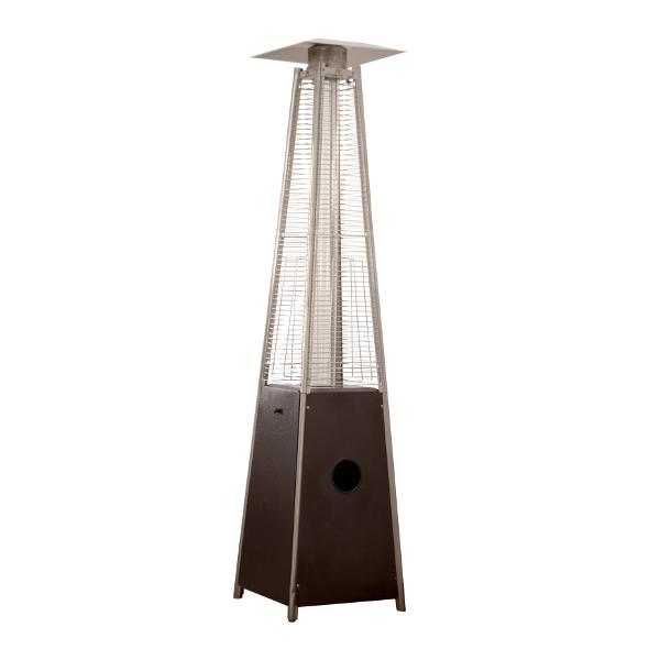 Tall Quartz Glass Tube Patio Heater Patio Heater Hammered Bronze