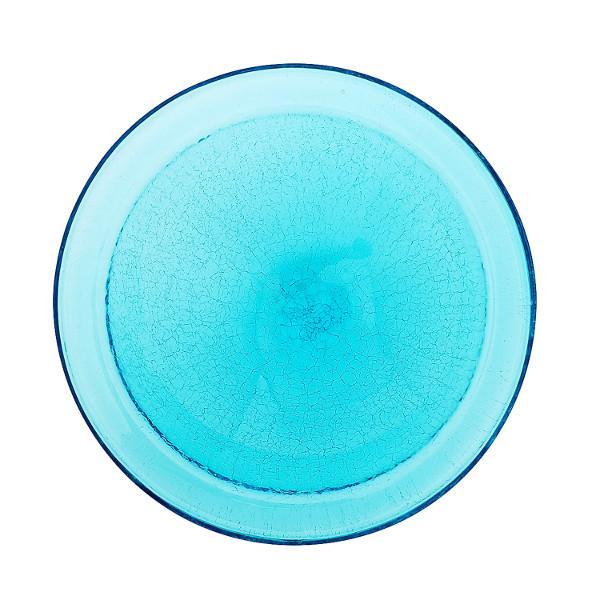 Teal Crackle Glass Birdbath Bowl Birdbath Bowl 12 inch / Bowl