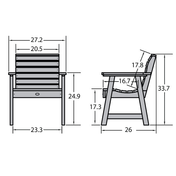 The Sequoia Professional Commercial Grade Glennville Lounge Chair Lounge Chair