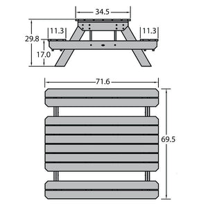 The Sequoia Professional Commercial Grade National Picnic Table Picnic Table