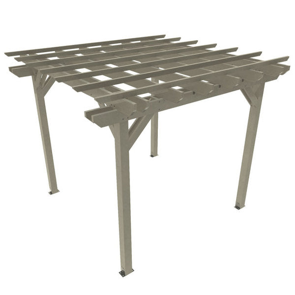 The Sequoia Professional Commercial Grade Ridgecrest 10 x 10 Pergola Pergola Coastal Teak