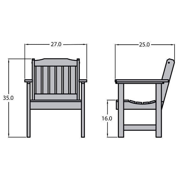 The Sequoia Professional Commercial Grade Springville Lounge Chair Lounge Chair