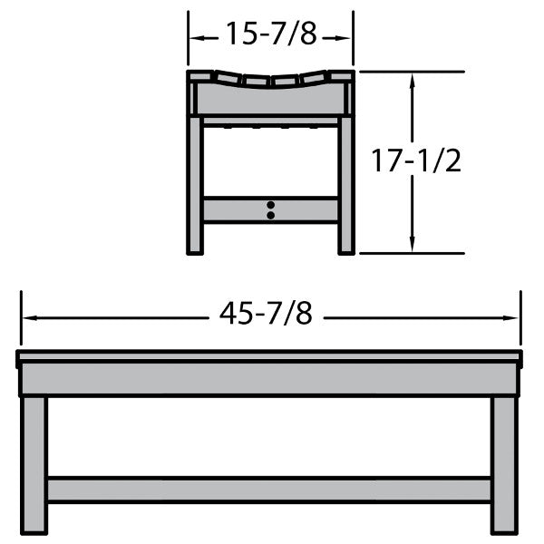 The Sequoia Professional Commercial Grade Weldon 4ft Backless Picnic Bench Picnic Bench