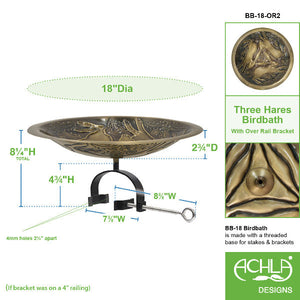 Three Hares Birdbath
