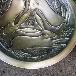Three Hares Birdbath Birdbath
