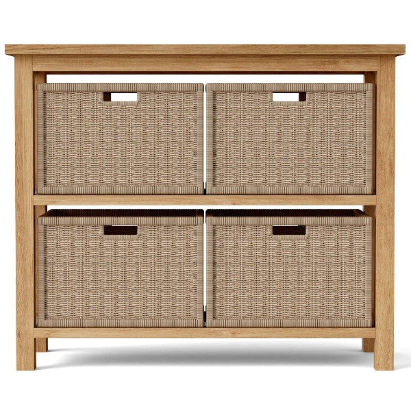 Towel Console w/ 2 Shelves Table Outdoor Table