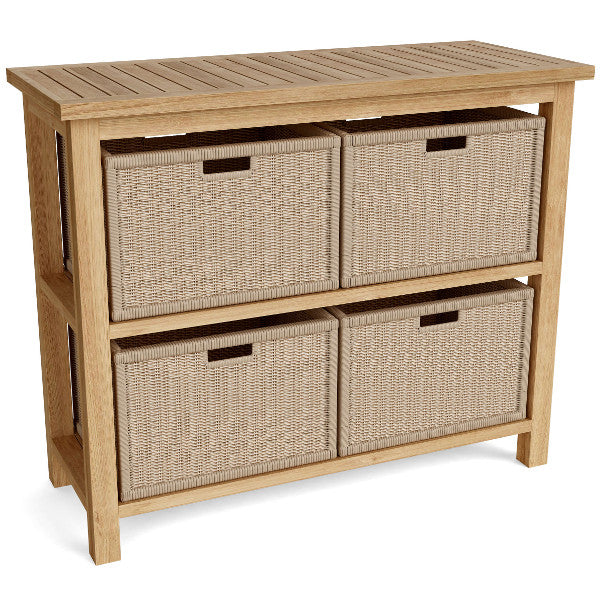 Towel Console w/ 2 Shelves Table Outdoor Table