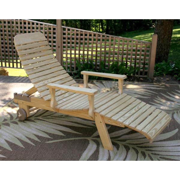 Treated Pine Chaise Lounge w/Arms