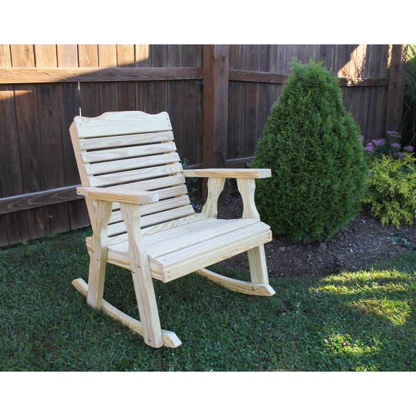 Treated Pine Crossback Rocking Chair Rocking Chair