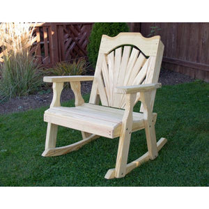Treated Pine Fanback Rocking Chair