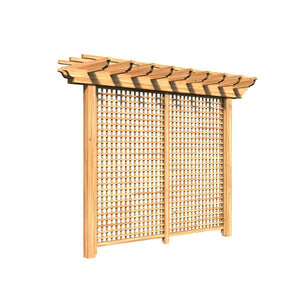 Treated Pine Monterrey Pergola with Lattice