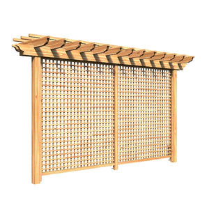 Treated Pine Monterrey Pergola with Lattice Pergola