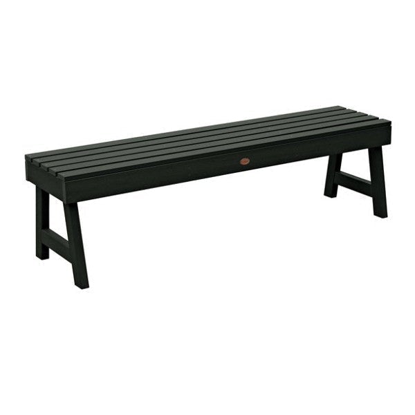 USA Weatherly Backless Picnic Bench Picnic Bench 5ft Wide Bench / Charleston Green