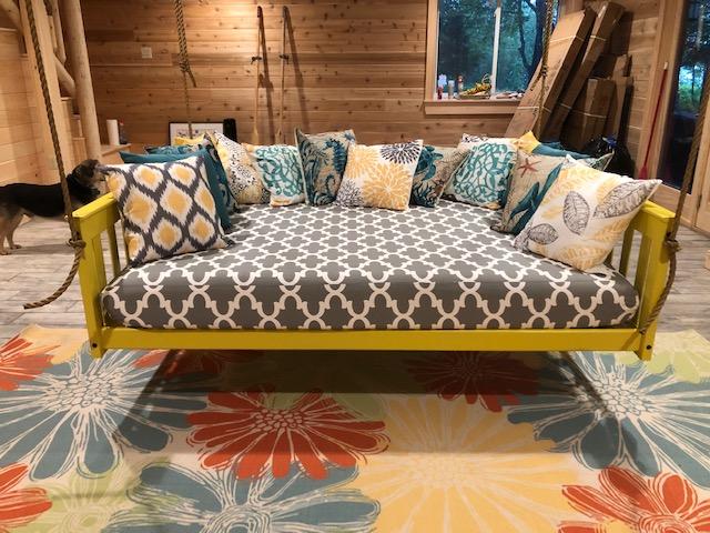 A &amp; L Furniture VersaLoft Mission Hanging Daybed with Rope Daybed Twin / Unfinished
