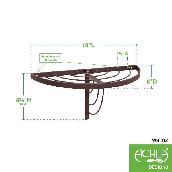 Vita Half-Round Wall Shelf Wall Shelf