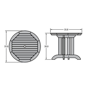 Weatherly 3pc Round Dining Height Table Set Dining Table