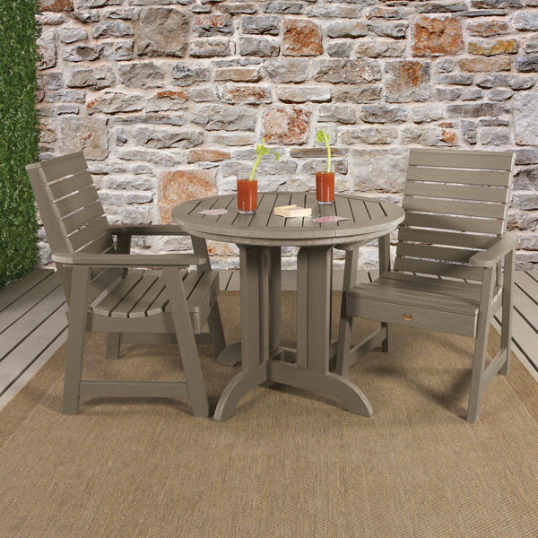 Weatherly 3pc Round Dining Height Table Set Dining Table
