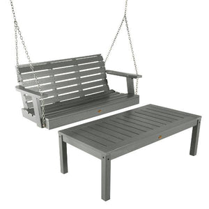 Weatherly 4ft Swing and Coffee Table Swing & Coffee Table Coastal Teak