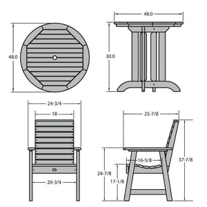 Weatherly 5pc Round Dining Height Table Set Dining Set
