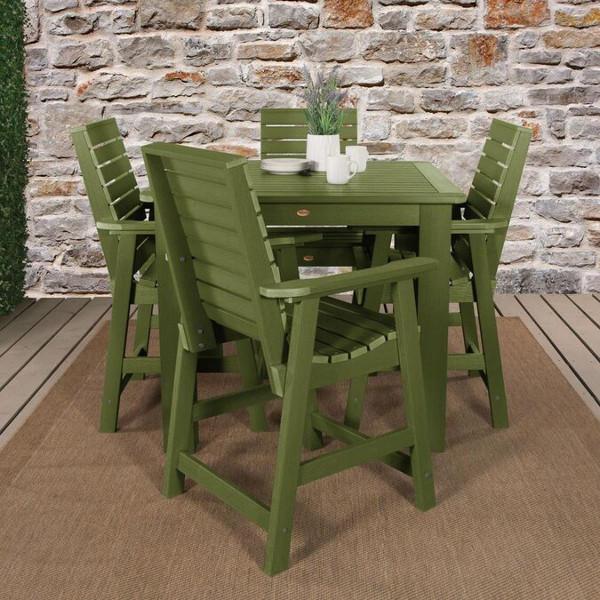 Weatherly 5pc Square Counter Height Outdoor Dining Set Dining Set