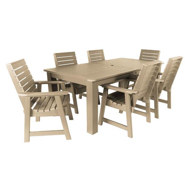Weatherly 7pc Rectangular Outdoor Dining Set Dining Set 84" x 42" / Tuscan Taupe