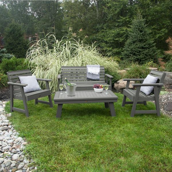 Weatherly Garden Bench and Chairs Conversation Set Conversation Set