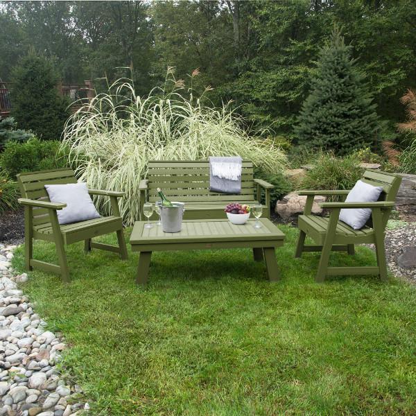 Weatherly Garden Bench and Chairs Conversation Set Conversation Set