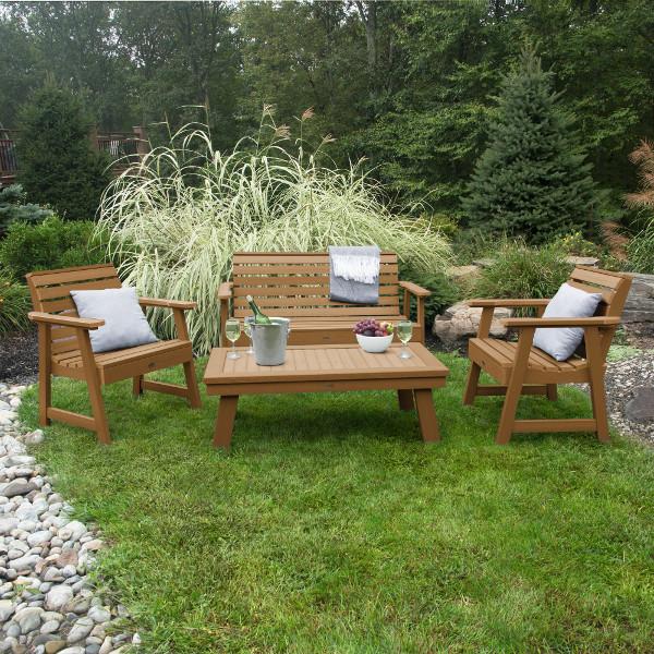 Weatherly Garden Bench and Chairs Conversation Set Conversation Set