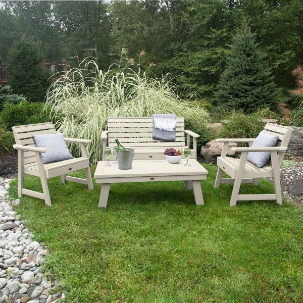 Weatherly Garden Bench and Chairs Conversation Set Conversation Set