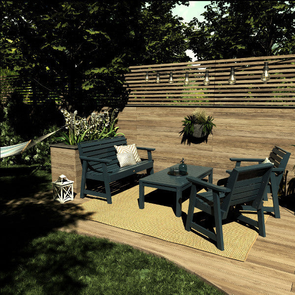 Weatherly Garden Bench and Chairs Conversation Set Conversation Set