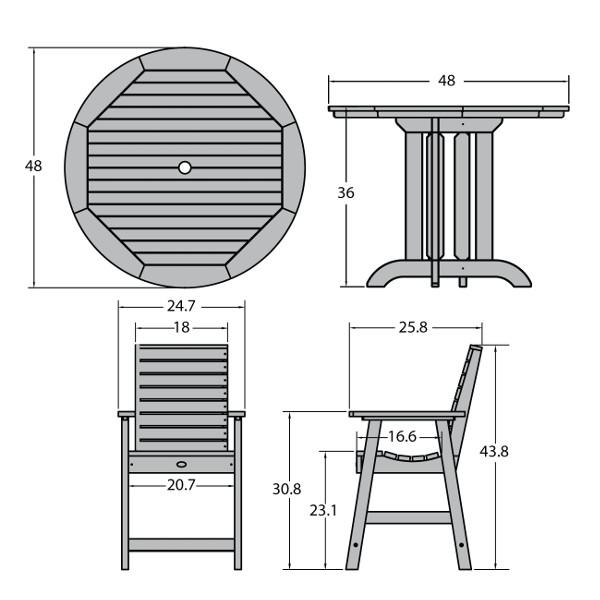 Weatherly Outdoor 5pc Round Counter Dining Set Dining Set