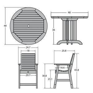 Weatherly Outdoor 5pc Round Counter Dining Set Dining Set