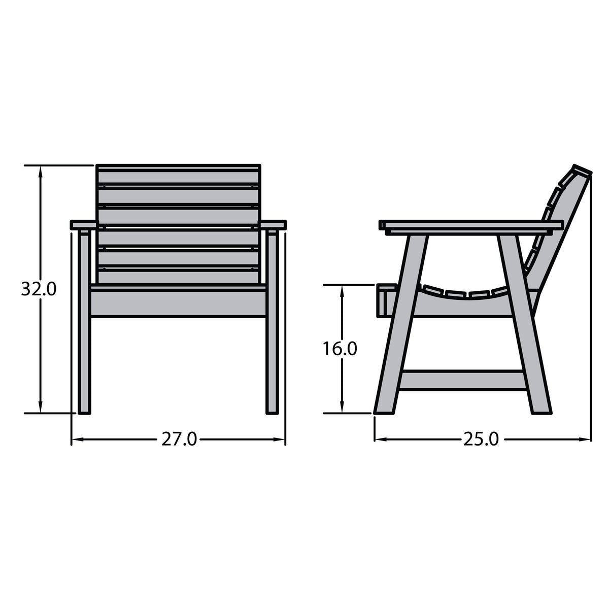 Weatherly Outdoor Garden Chair Chair Black