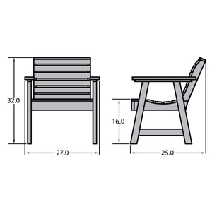 Weatherly Outdoor Garden Chair Chair Black