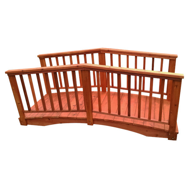 Western Red Cedar Baluster Bridge Bridge 3'  x  8' / Redwood Stain