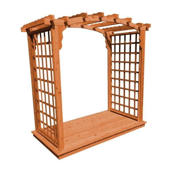 Western Red Cedar Cambridge Arbor &amp; Deck Porch Swing Stand 6ft / Cedar Stain