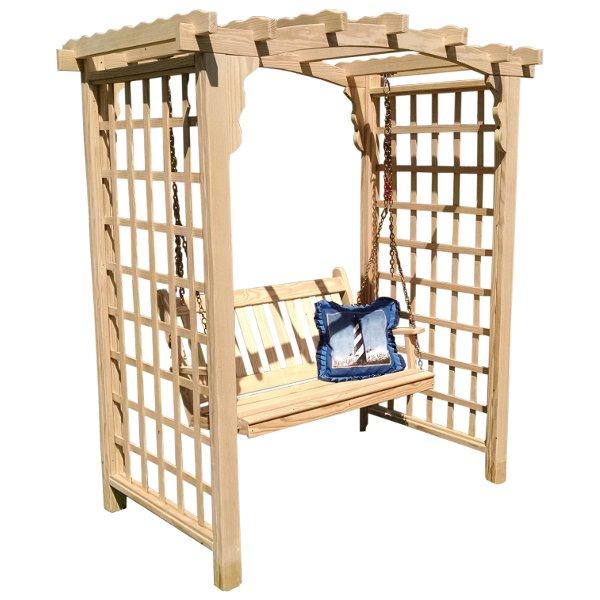 Western Red Cedar Cambridge Arbor &amp; Swing Porch Swing