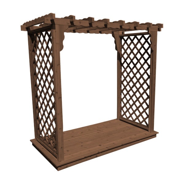 Western Red Cedar Covington Arbor &amp; Deck Porch Swing Stand 6ft / Mushroom Stain