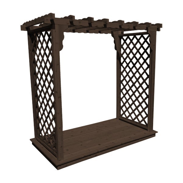 Western Red Cedar Covington Arbor &amp; Deck Porch Swing Stand 6ft / Walnut Stain