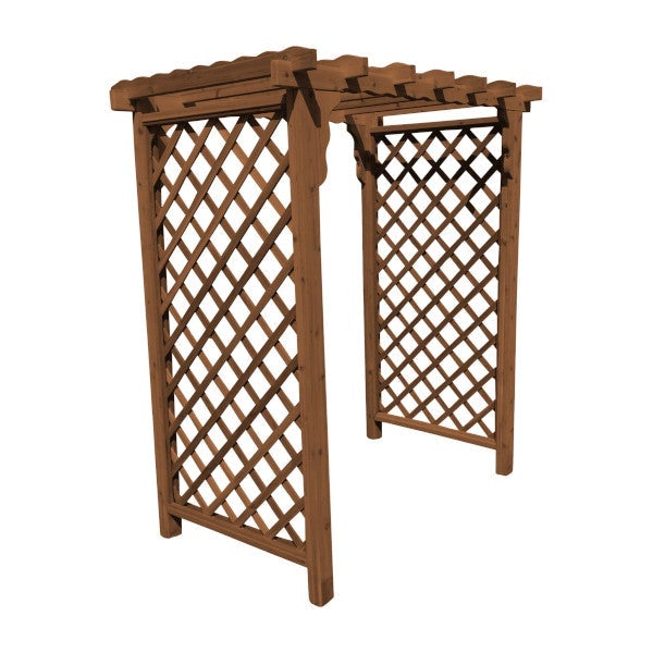 Western Red Cedar Covington Arbor Porch Swing Stand 5ft / Oak Stain